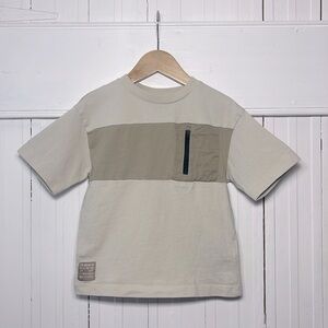 NEXT EUC 100% Cotton Neutral Beige Short Sleeve Shirt
